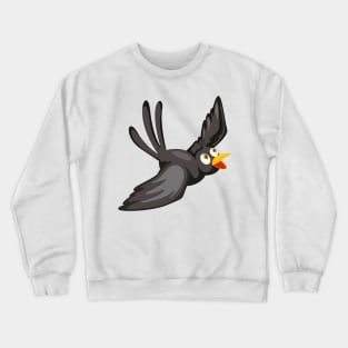 happy blackbird flying Crewneck Sweatshirt